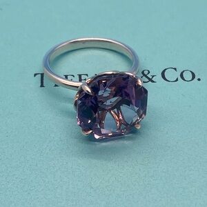 Tiffany & Co Amethyst Octagon Sparklers Ring